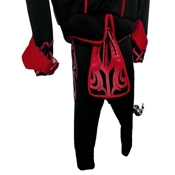 Spirit Halloween Samurai Warrior Costume Child Large 12-14 Red Black Armor EUC - Picture 4 of 10